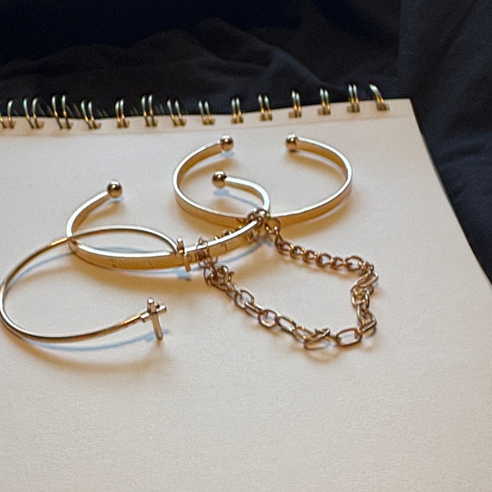 Fashion Jewelry Gold Bracelet Trio